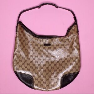 Gucci GG Monogram Crystal Shoulder Bag